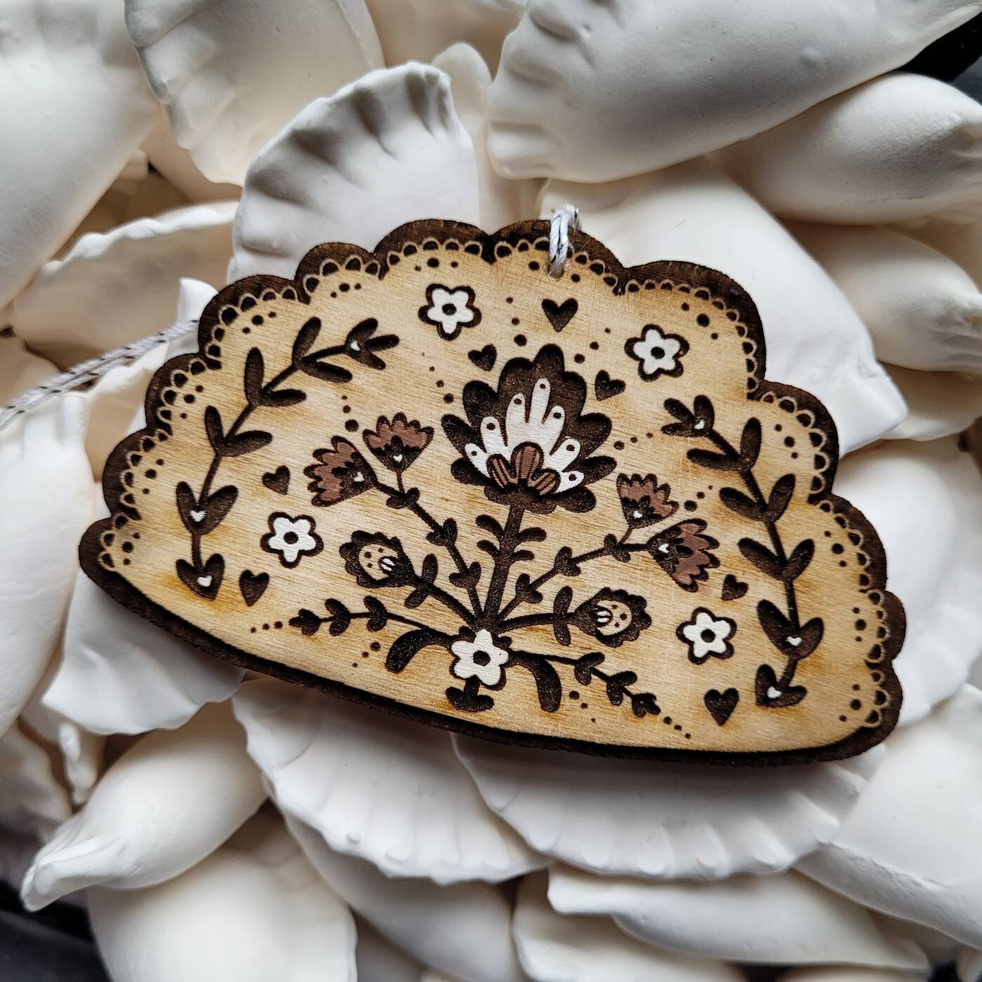 Pierogi Ornament – Laser Engraved Wooden Ornament • Polish Food Christmas Decoration • Handmade Holiday Tree Charm