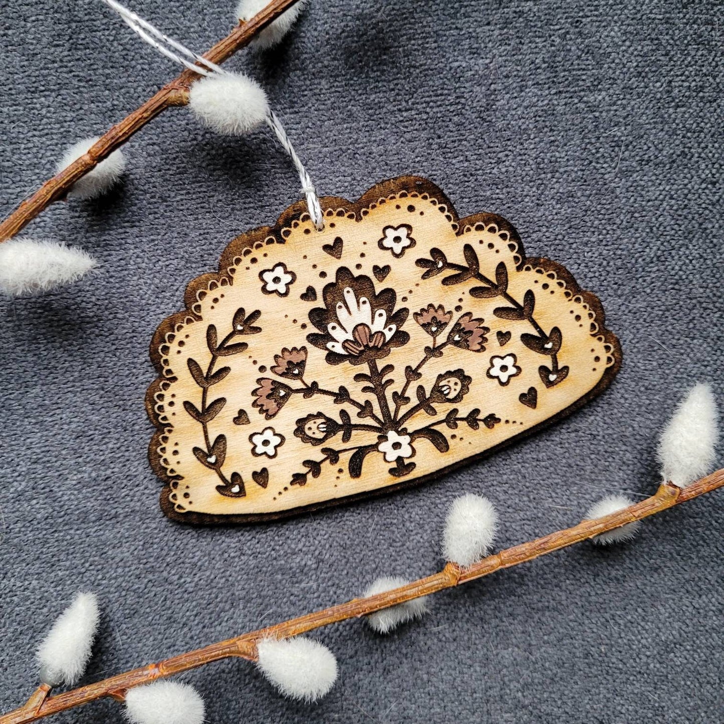 Pierogi Ornament – Laser Engraved Wooden Ornament • Polish Food Christmas Decoration • Handmade Holiday Tree Charm