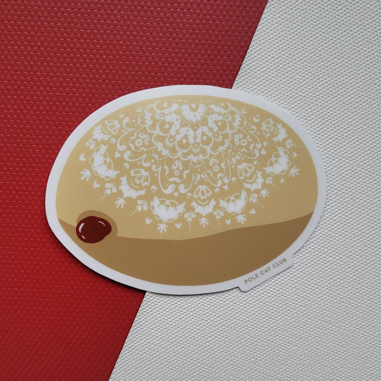 Pretty Paczki Sticker Pączki Donut Polish Folk Art Design Waterproof and Dyngus Day Ready Food Art Scandinavian Sticker Gift